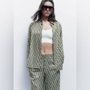 Zara matching set. Shirt size M, pants size L